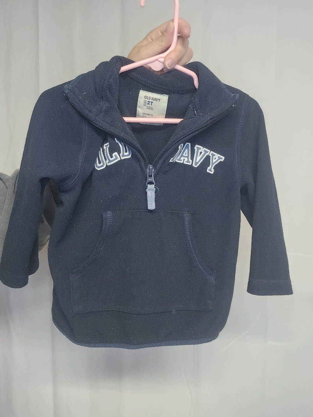 Old Navy Navy Half-Zip Toddler Hoodie